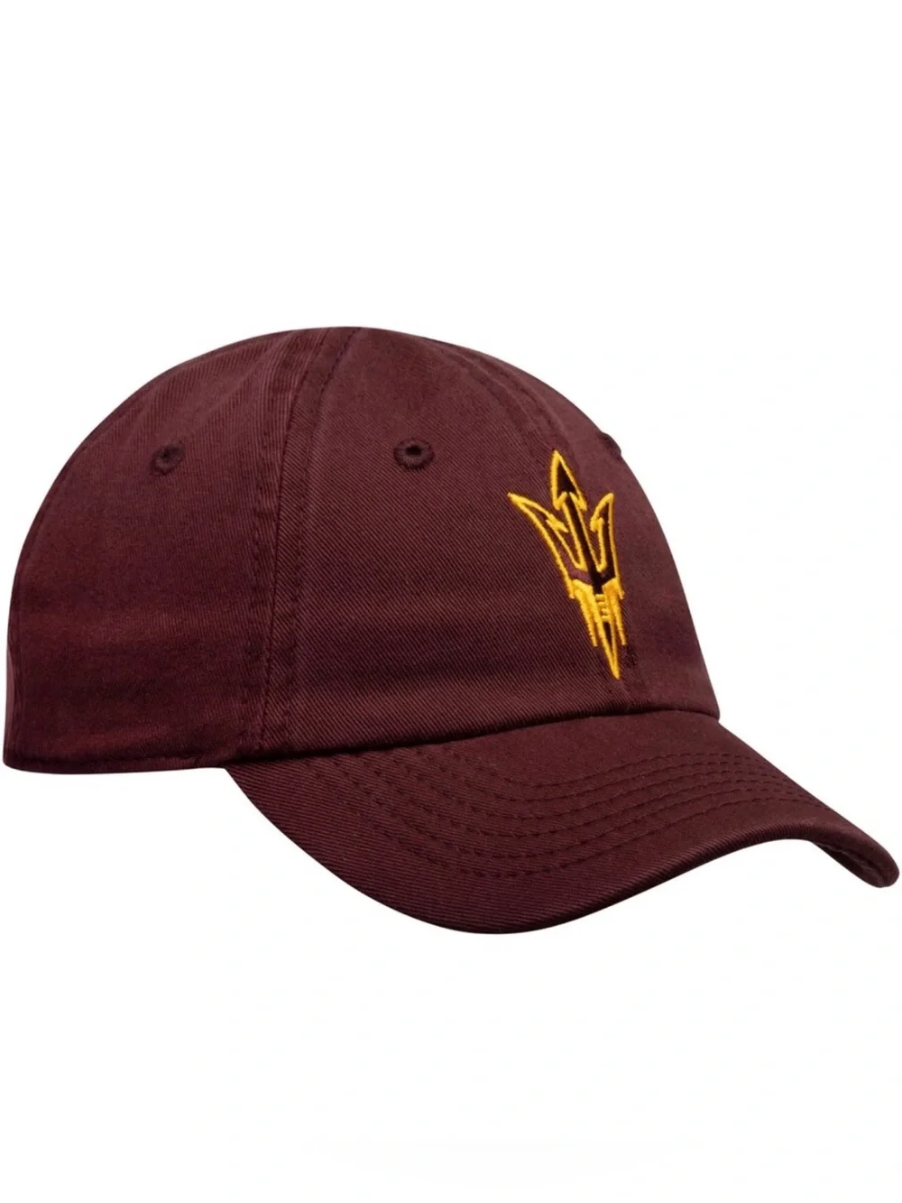 Maroon Infant ASU Arizona State University Baseball Cap Hat with Gold Trident